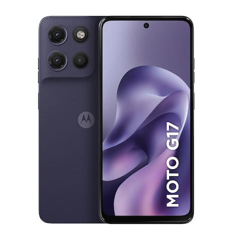 Smartphone Motorola Moto G17 Tela 6,7” 128GB 4G Câmera 50MP Evening Blue