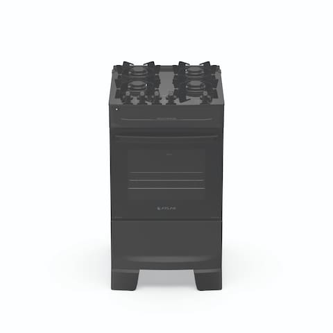 Fogão Atlas Mônaco Top Glass 4 Bocas com Mesa de Vidro e Acendimento Automático Bivolt Preto